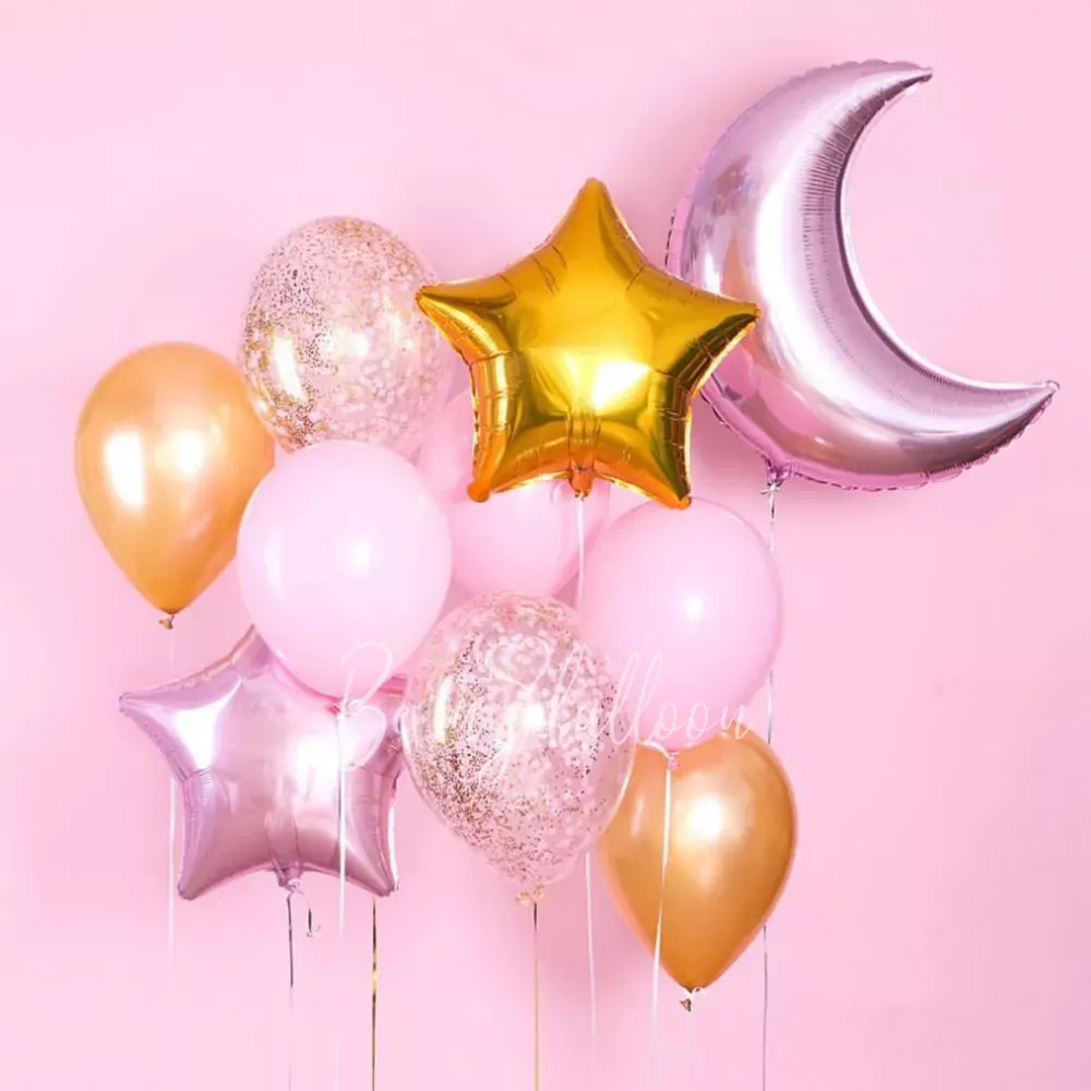 Набор шаров Месяц и Звезды!