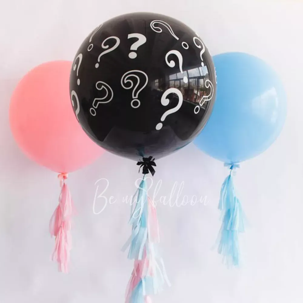 36" Шар латексный с рисунком Gender Reveal