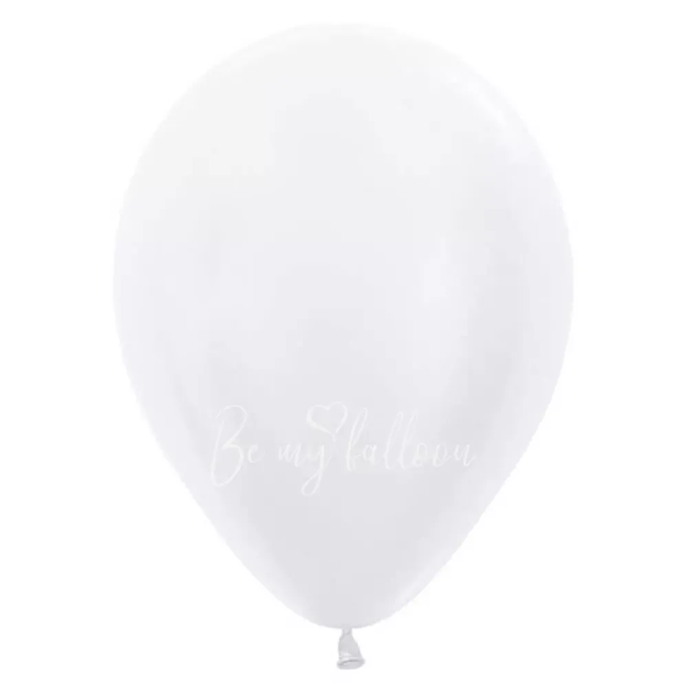 12" Helium pearl white 406 plain balloon