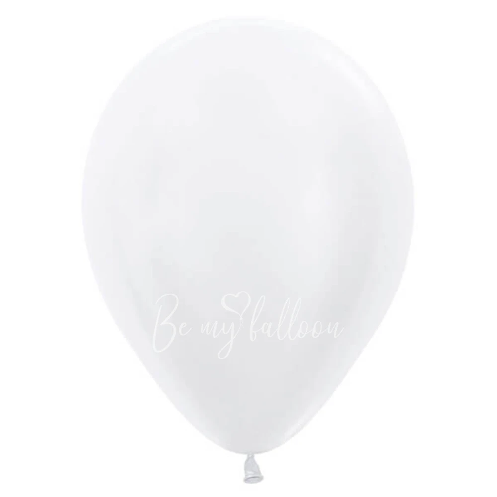 "12 Helium pearl white 406 plain balloon