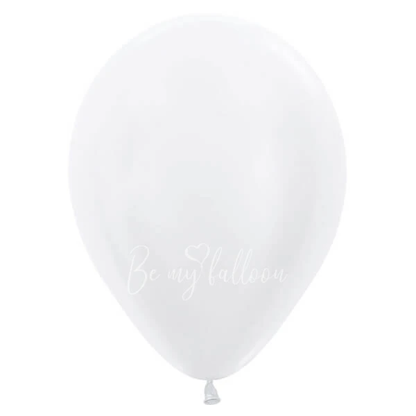 "12 Helium pearl white 406 plain balloon