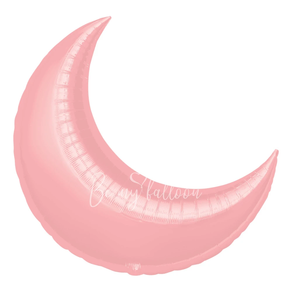 26" بالون هيليوم فويل هلال اللون بينك لامع
