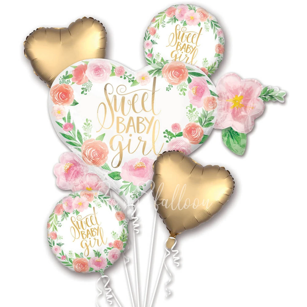 Floral baby girl! Balloon bouquet
