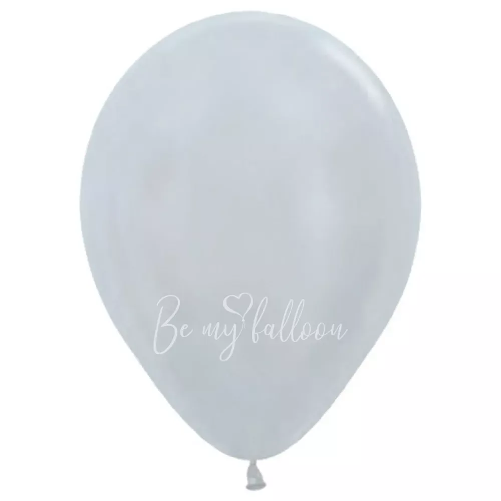 12" Helium pearl silver 481 plain balloon