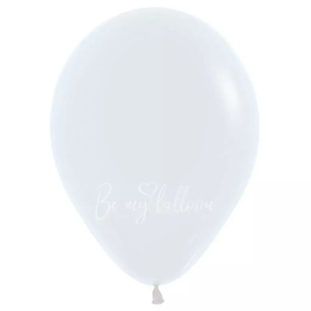 12" Helium fashion white 005 plain balloon