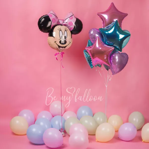 Minnie Mouse with Foil Balloon Bouquet bundle