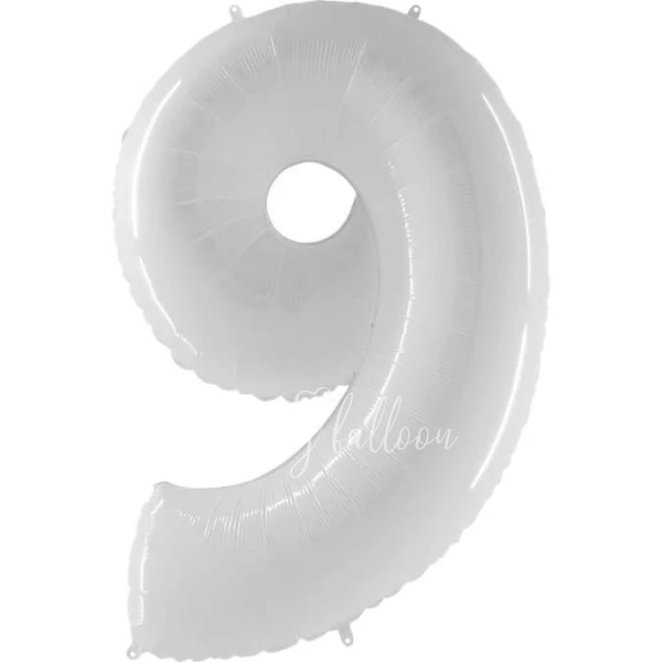 40 " احباط أرقام 9 الأبيض فليكس المعادن